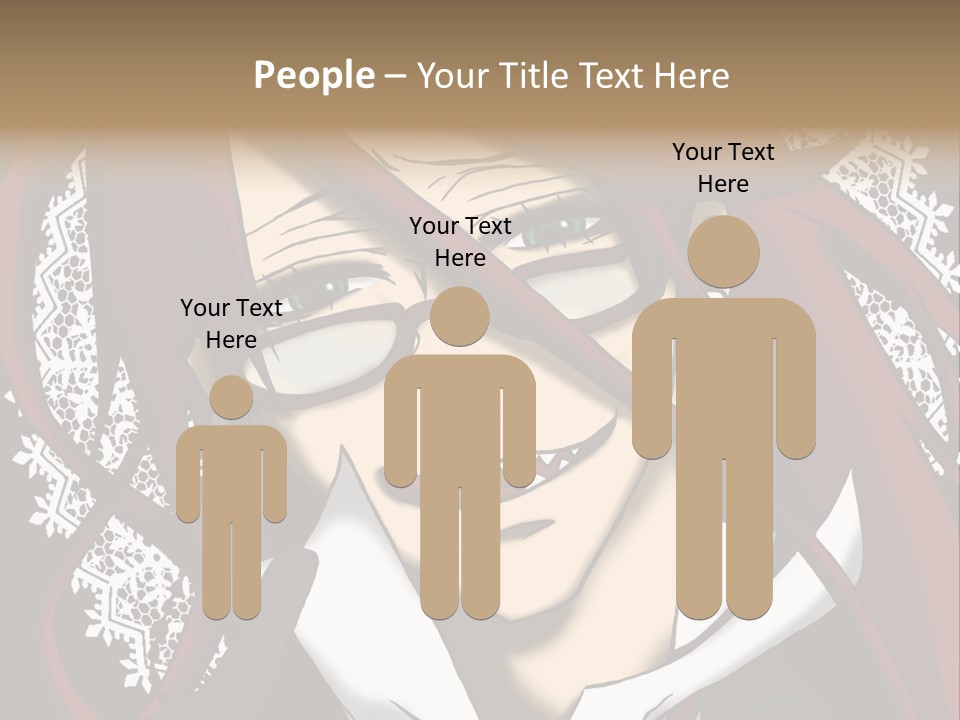 A Woman With Red Hair And Glasses Is Smiling PowerPoint Template