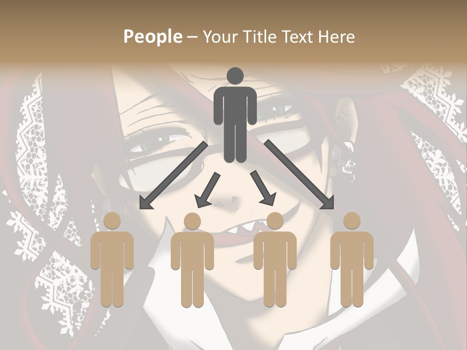 A Woman With Red Hair And Glasses Is Smiling PowerPoint Template