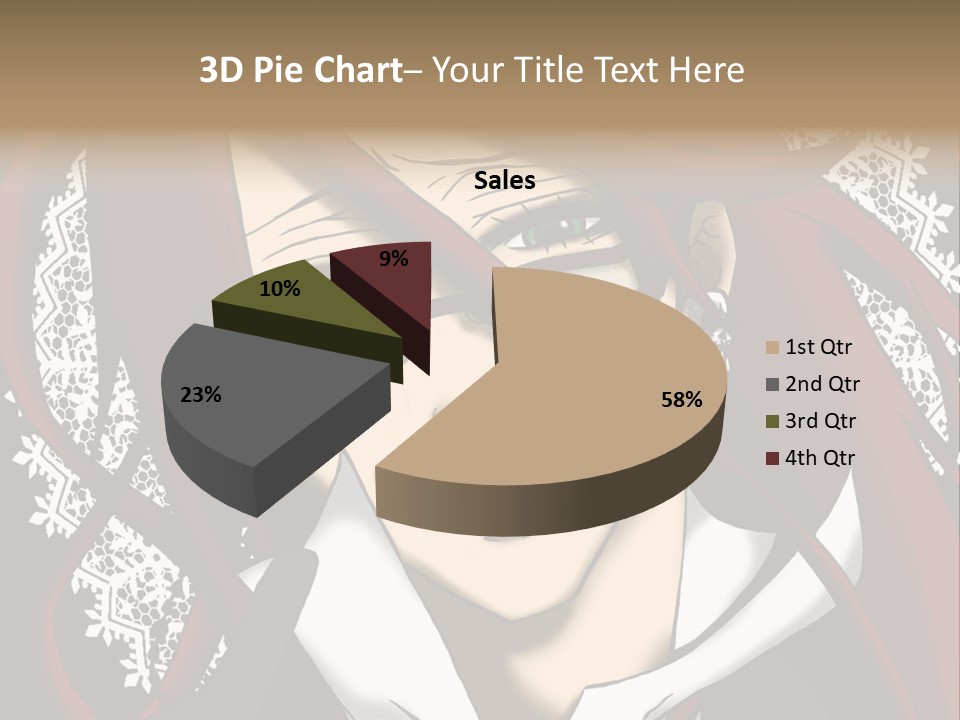 A Woman With Red Hair And Glasses Is Smiling PowerPoint Template