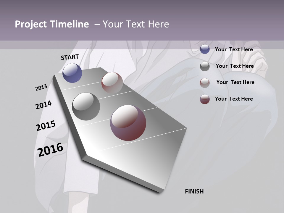 A Man Sitting On A Ledge With His Hand On His Chin PowerPoint Template