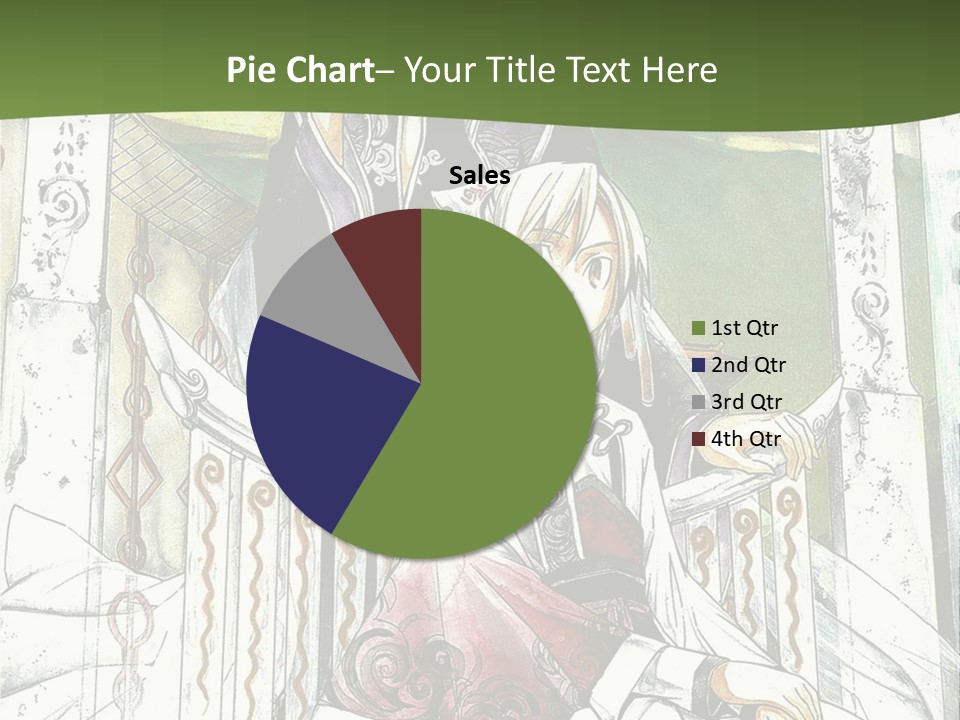 A Couple Of Anime Characters Sitting On A Bench PowerPoint Template