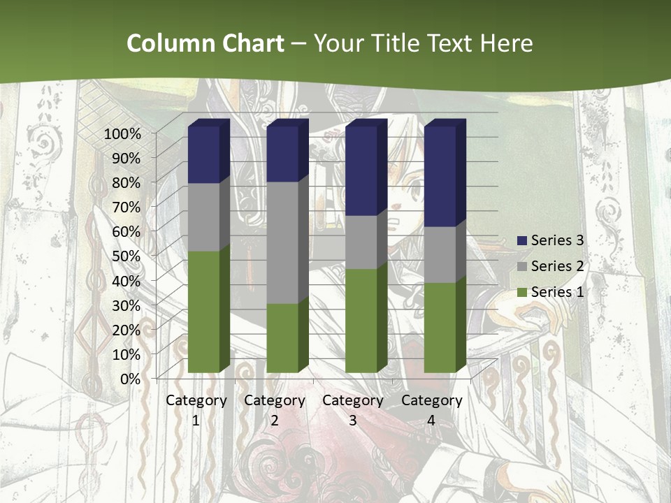 A Couple Of Anime Characters Sitting On A Bench PowerPoint Template