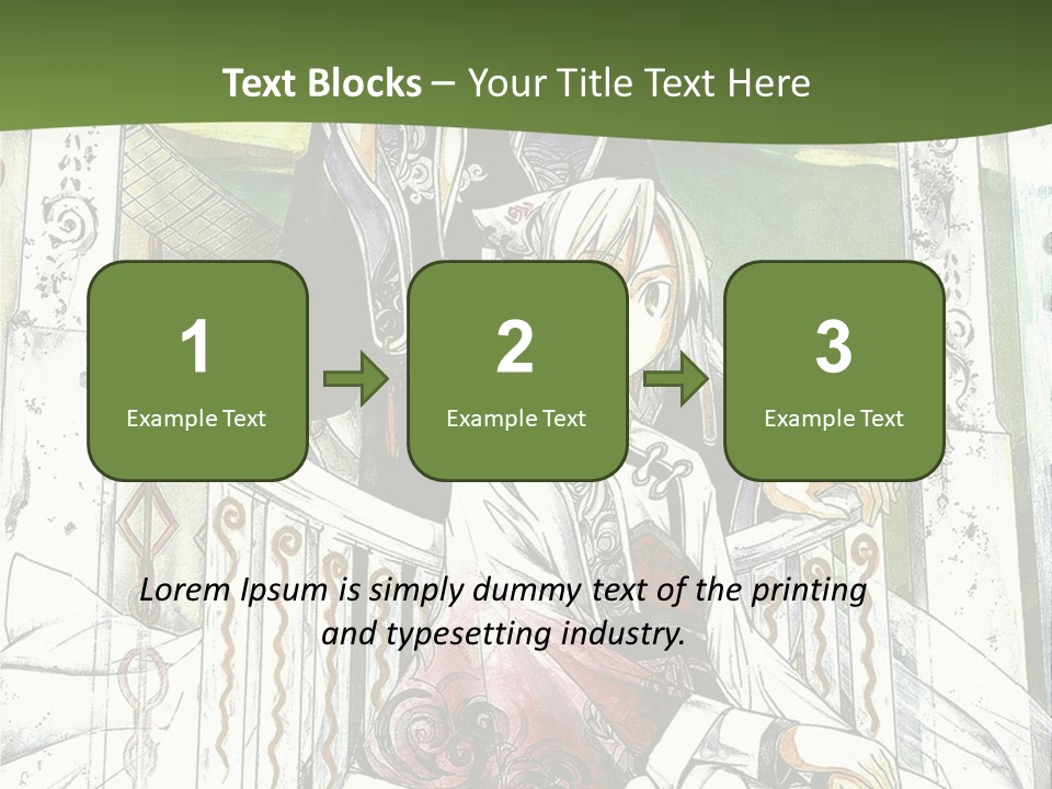 A Couple Of Anime Characters Sitting On A Bench PowerPoint Template