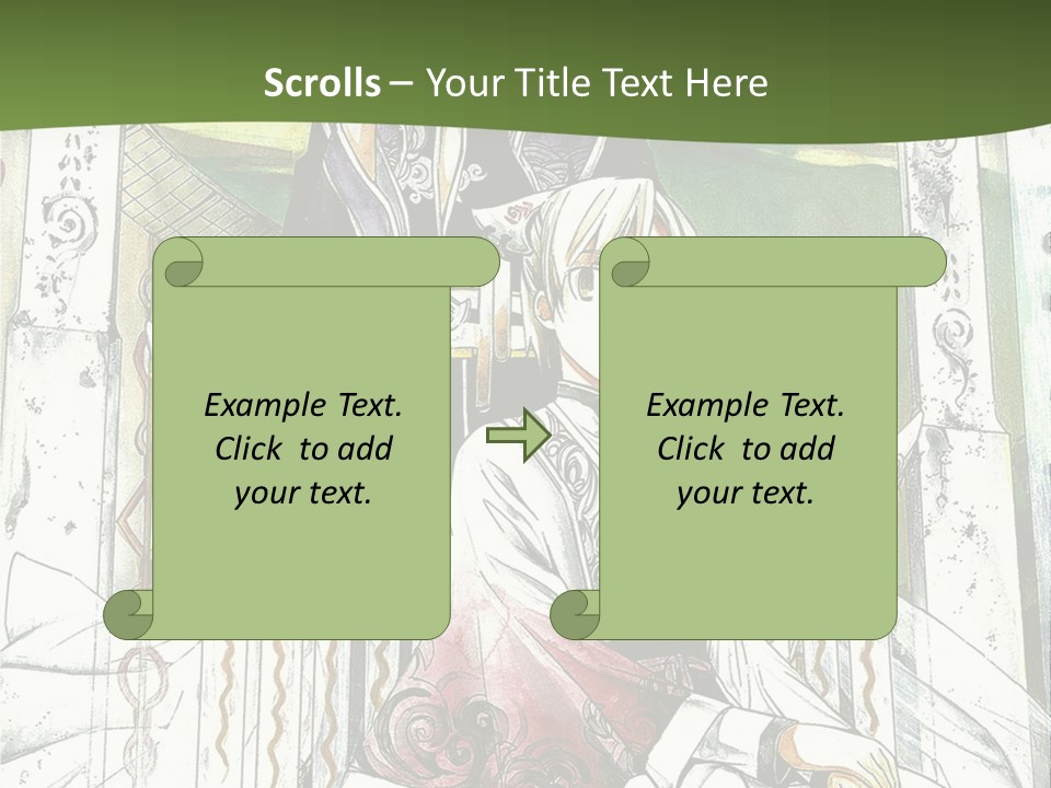 A Couple Of Anime Characters Sitting On A Bench PowerPoint Template