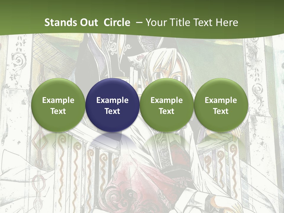 A Couple Of Anime Characters Sitting On A Bench PowerPoint Template