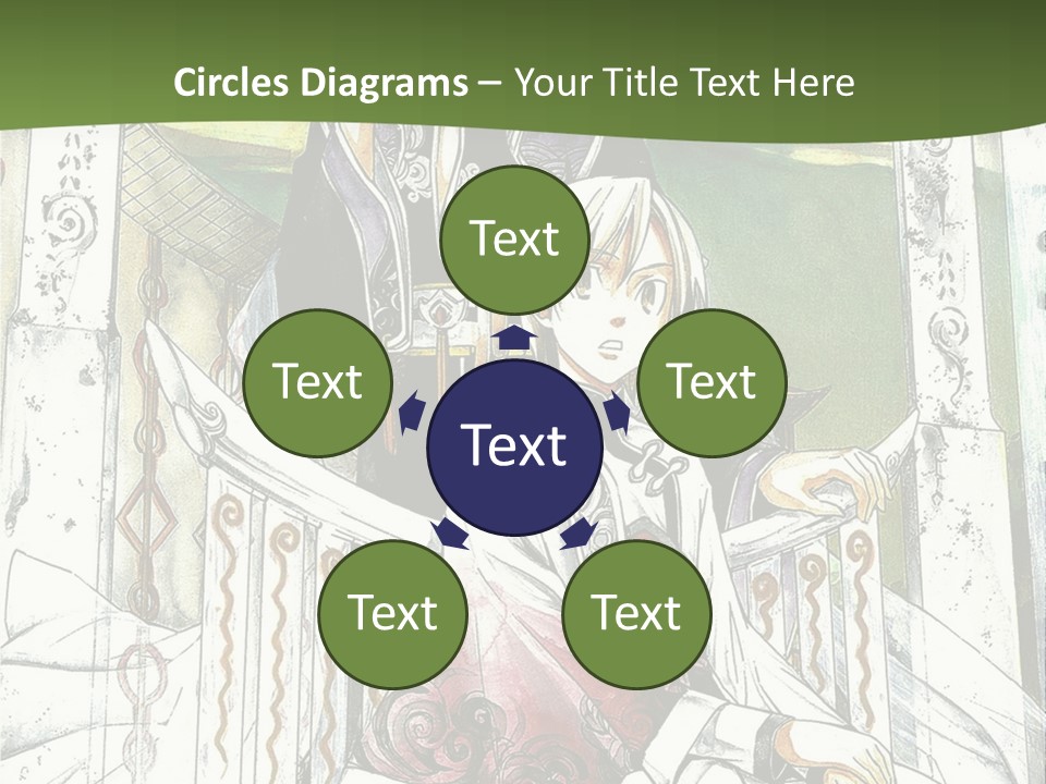 A Couple Of Anime Characters Sitting On A Bench PowerPoint Template