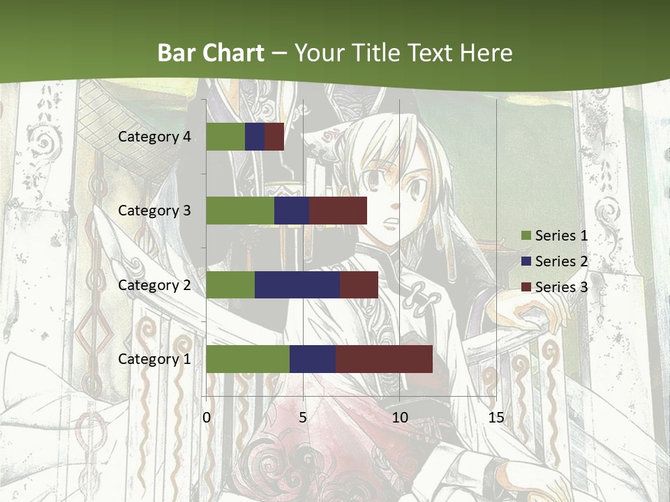 A Couple Of Anime Characters Sitting On A Bench PowerPoint Template