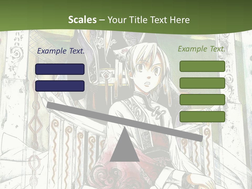 A Couple Of Anime Characters Sitting On A Bench PowerPoint Template