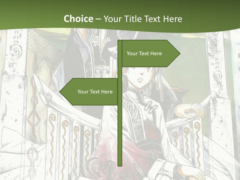 A Couple Of Anime Characters Sitting On A Bench PowerPoint Template