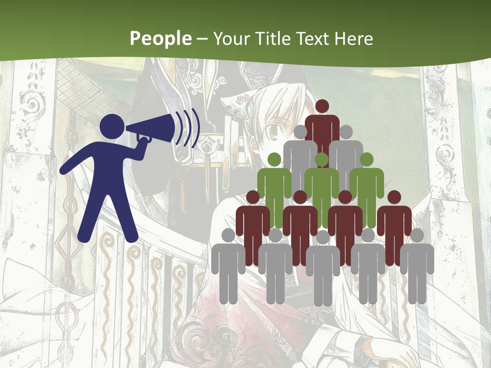 A Couple Of Anime Characters Sitting On A Bench PowerPoint Template