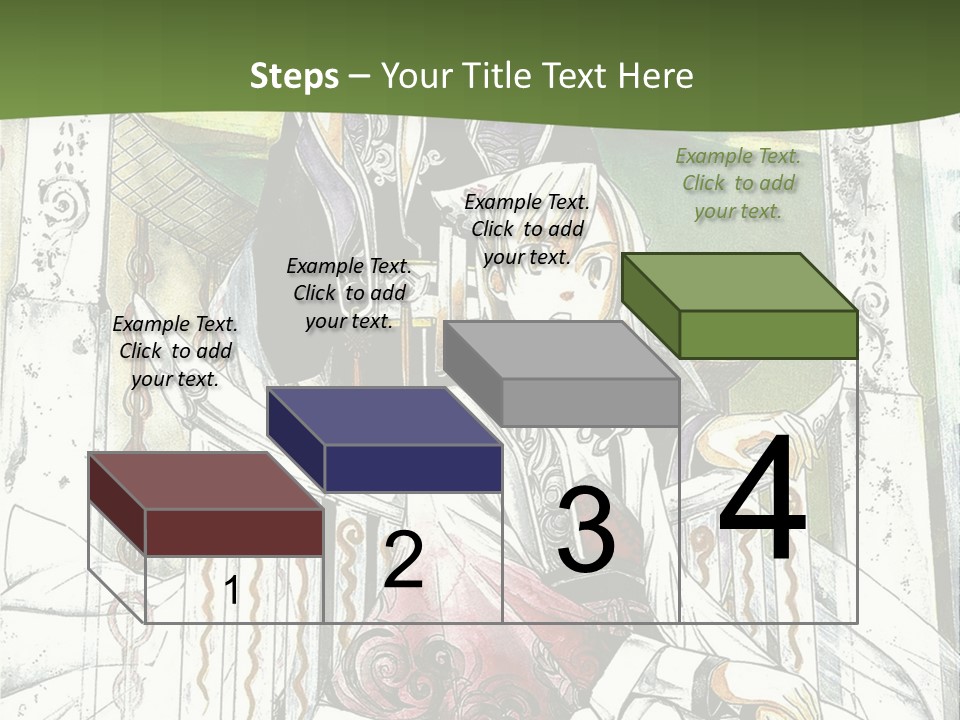 A Couple Of Anime Characters Sitting On A Bench PowerPoint Template