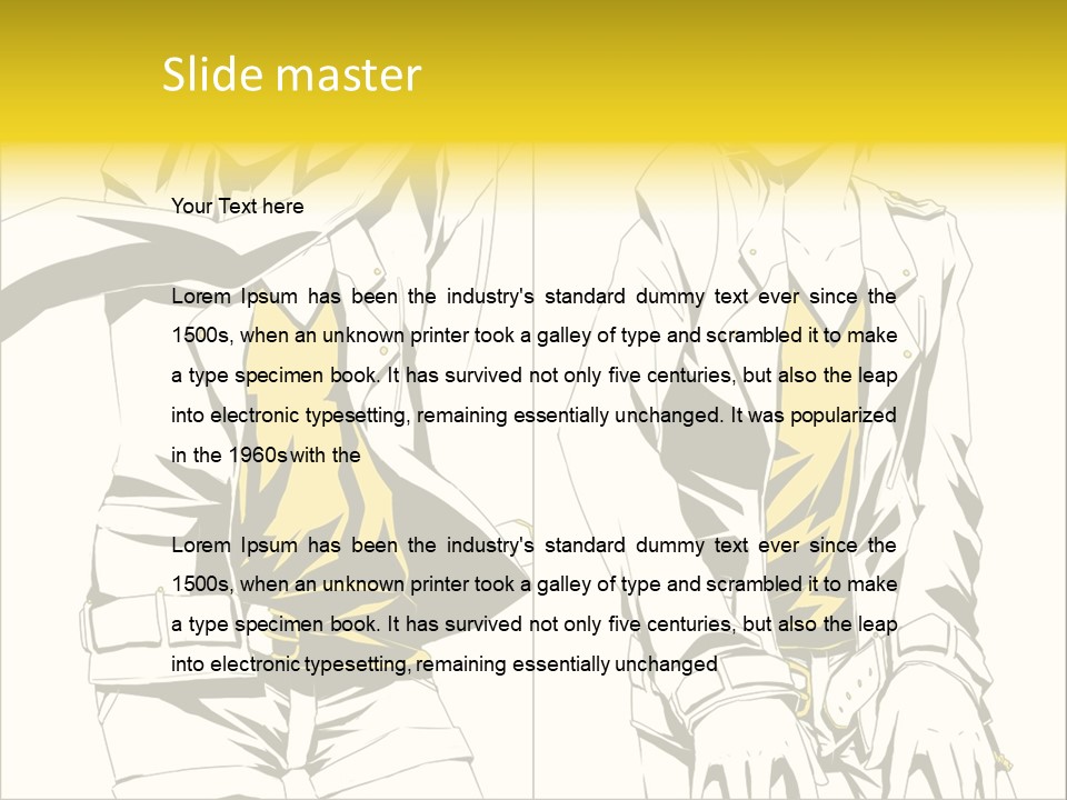 A Woman In Yellow And Black Is Sitting Down PowerPoint Template