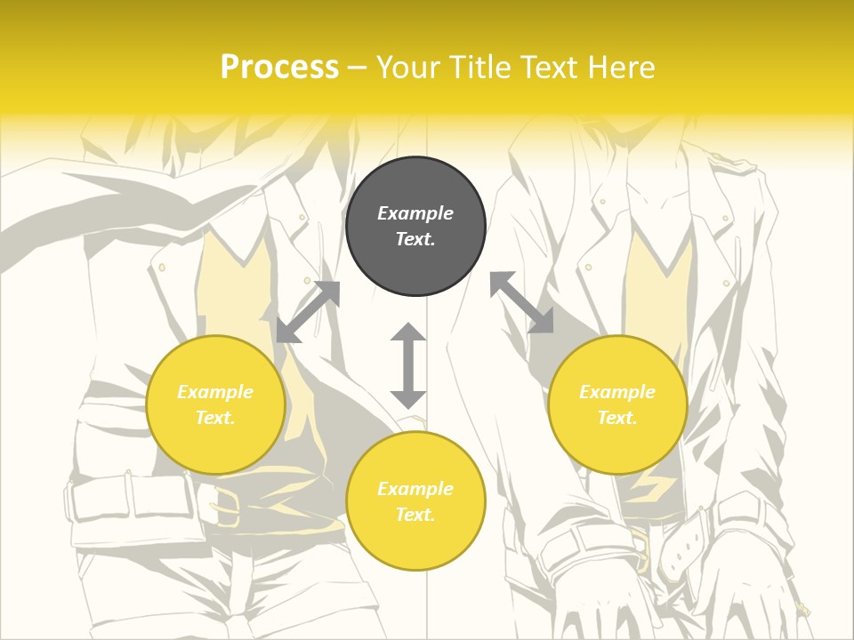 A Woman In Yellow And Black Is Sitting Down PowerPoint Template