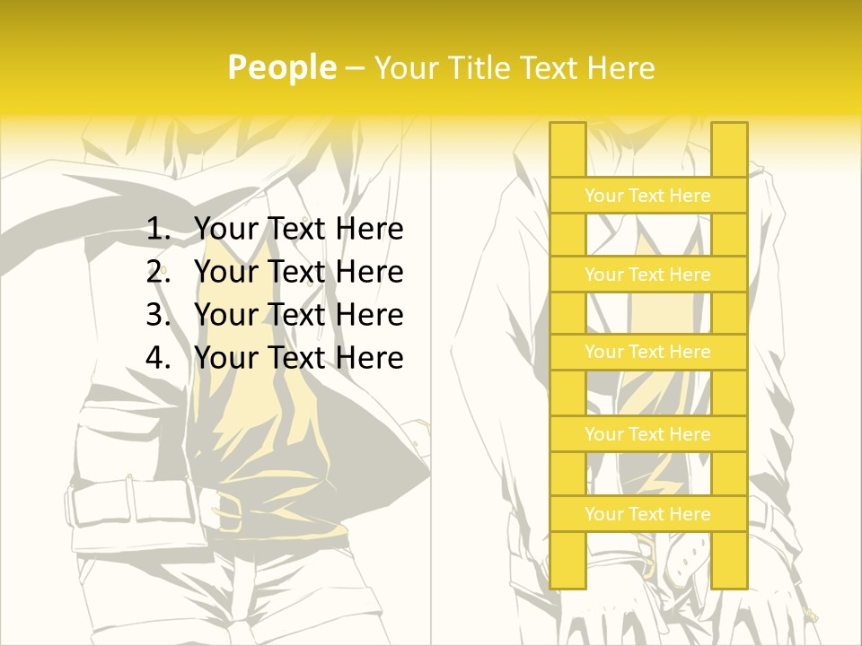 A Woman In Yellow And Black Is Sitting Down PowerPoint Template