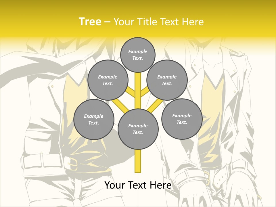 A Woman In Yellow And Black Is Sitting Down PowerPoint Template