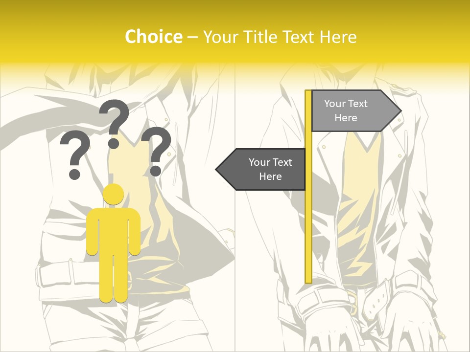 A Woman In Yellow And Black Is Sitting Down PowerPoint Template