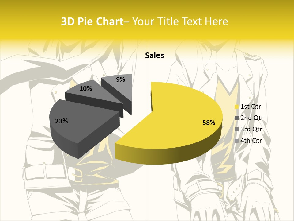 A Woman In Yellow And Black Is Sitting Down PowerPoint Template