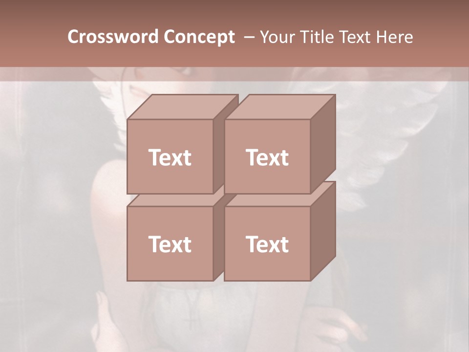 A Girl With Angel Wings Sitting On A Window Sill PowerPoint Template