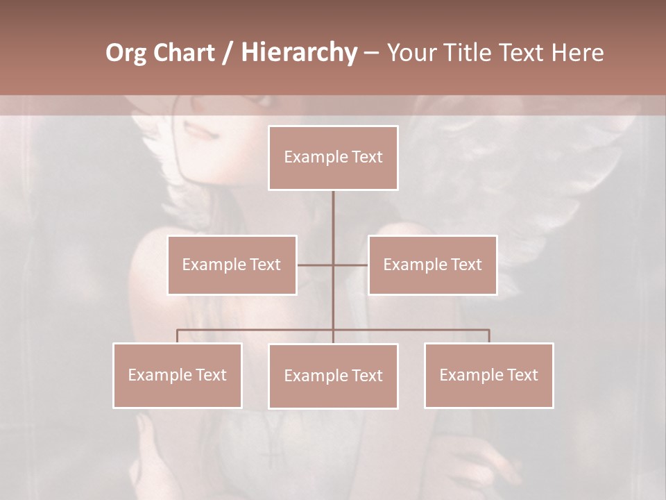 A Girl With Angel Wings Sitting On A Window Sill PowerPoint Template