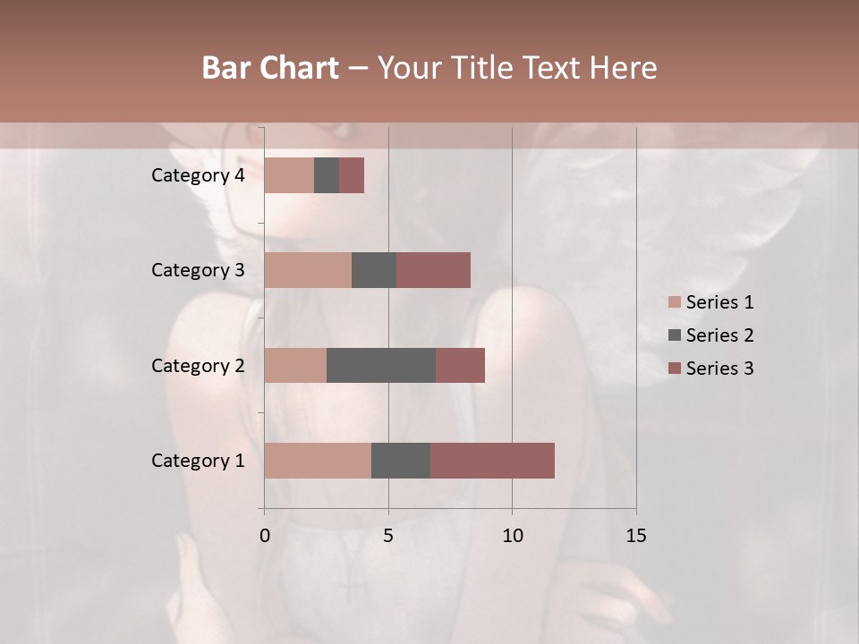 A Girl With Angel Wings Sitting On A Window Sill PowerPoint Template