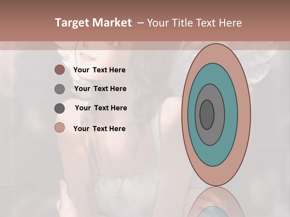 A Girl With Angel Wings Sitting On A Window Sill PowerPoint Template