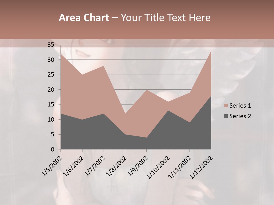 A Girl With Angel Wings Sitting On A Window Sill PowerPoint Template