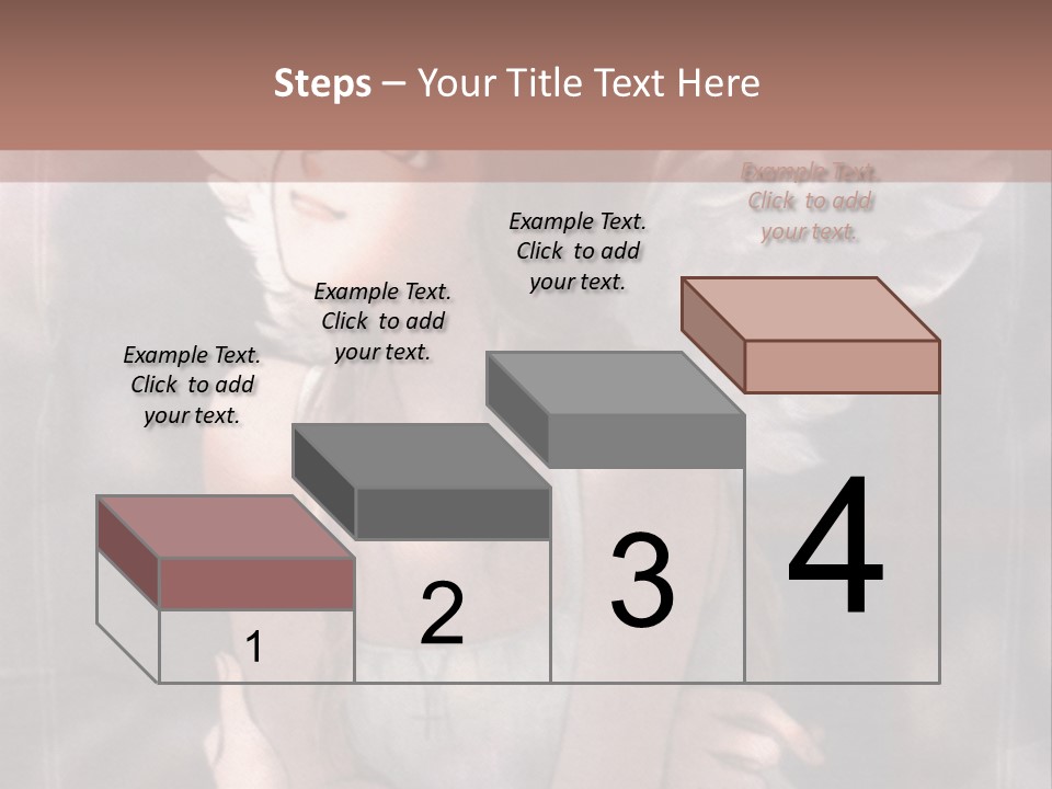 A Girl With Angel Wings Sitting On A Window Sill PowerPoint Template