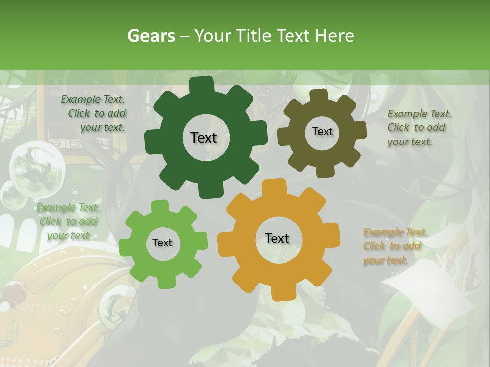 A Woman In A Green Dress Is Standing On Steps PowerPoint Template