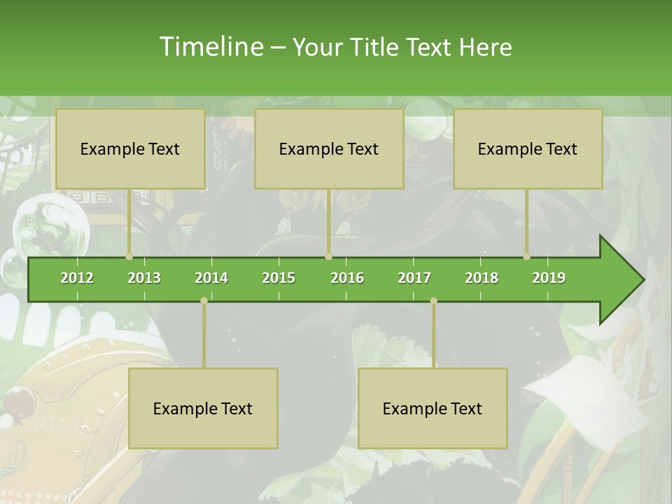 A Woman In A Green Dress Is Standing On Steps PowerPoint Template