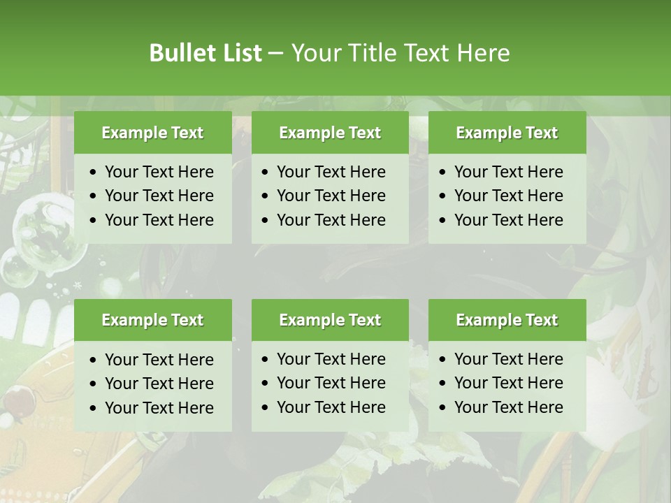 A Woman In A Green Dress Is Standing On Steps PowerPoint Template