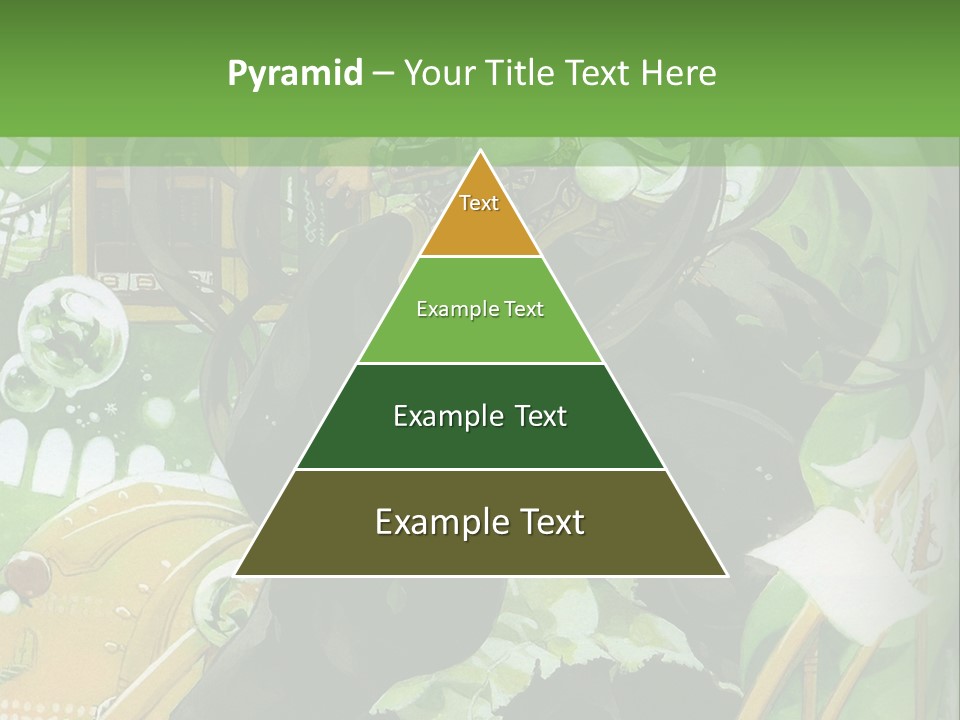 A Woman In A Green Dress Is Standing On Steps PowerPoint Template