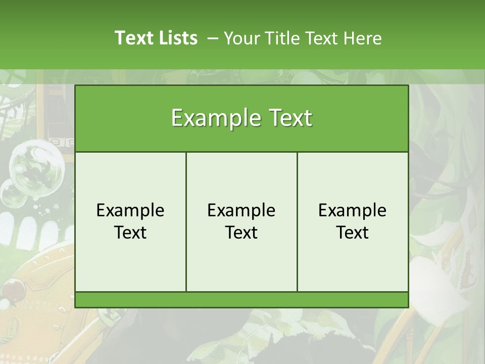 A Woman In A Green Dress Is Standing On Steps PowerPoint Template