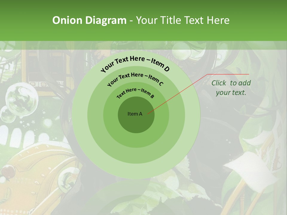 A Woman In A Green Dress Is Standing On Steps PowerPoint Template