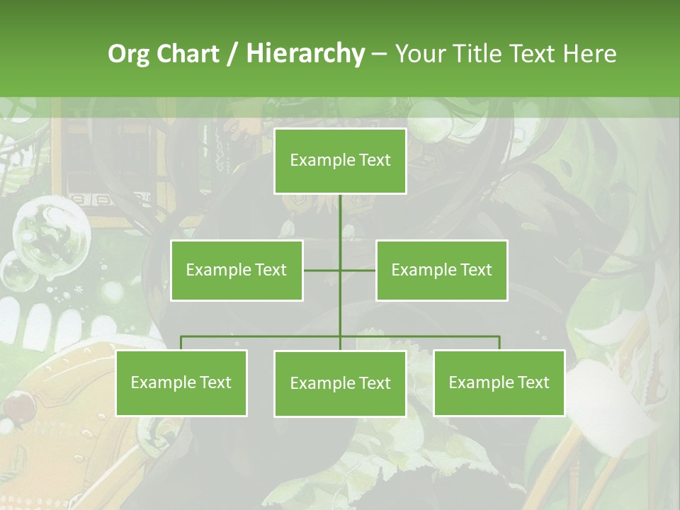 A Woman In A Green Dress Is Standing On Steps PowerPoint Template