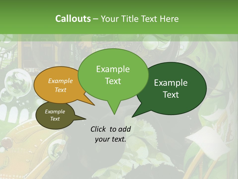 A Woman In A Green Dress Is Standing On Steps PowerPoint Template