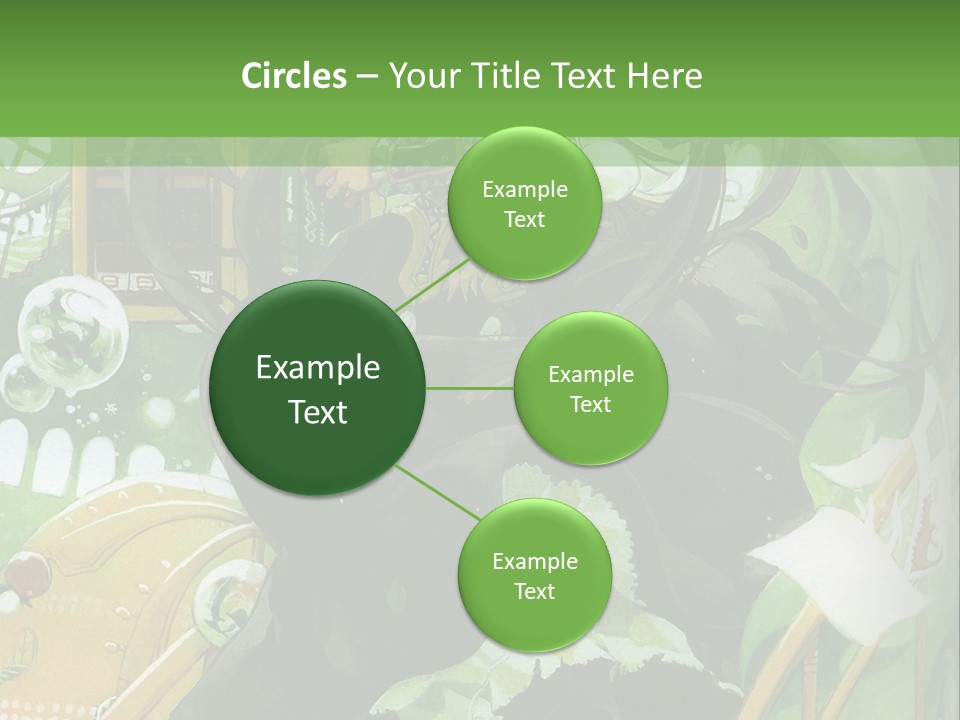 A Woman In A Green Dress Is Standing On Steps PowerPoint Template