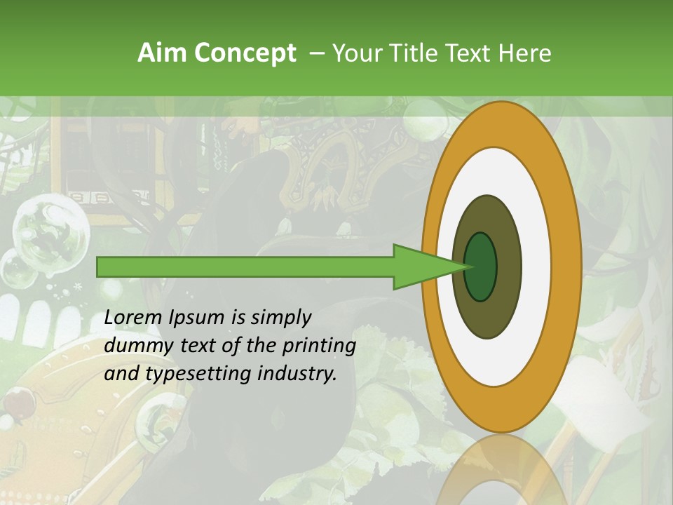 A Woman In A Green Dress Is Standing On Steps PowerPoint Template