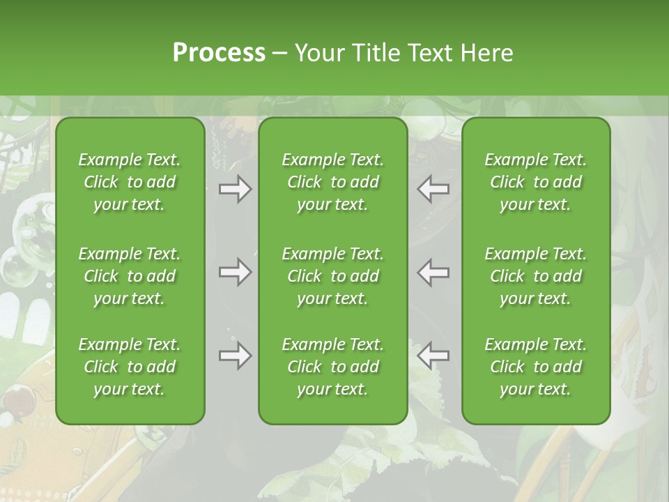 A Woman In A Green Dress Is Standing On Steps PowerPoint Template