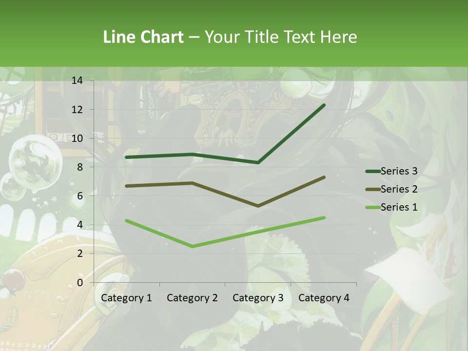A Woman In A Green Dress Is Standing On Steps PowerPoint Template