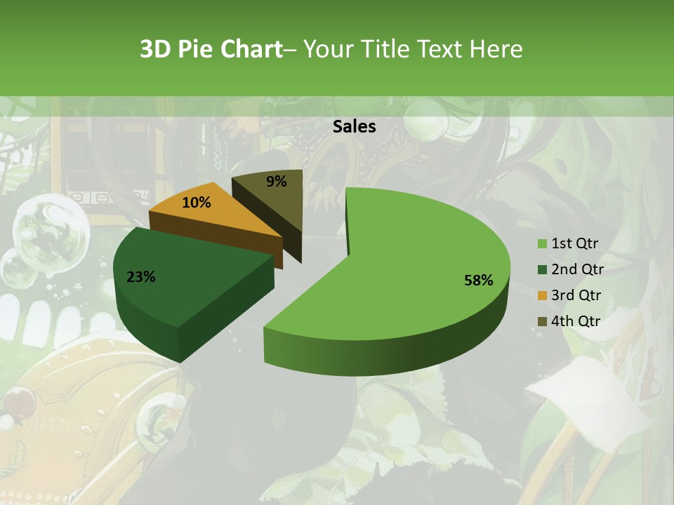 A Woman In A Green Dress Is Standing On Steps PowerPoint Template