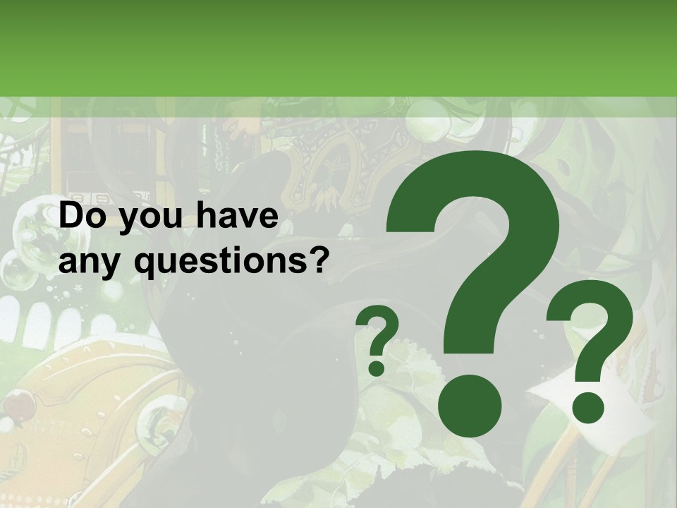 A Woman In A Green Dress Is Standing On Steps PowerPoint Template