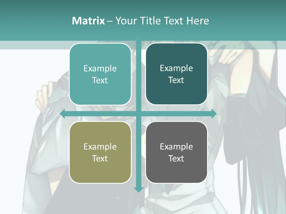 A Couple Of Anime Characters Hugging Each Other PowerPoint Template