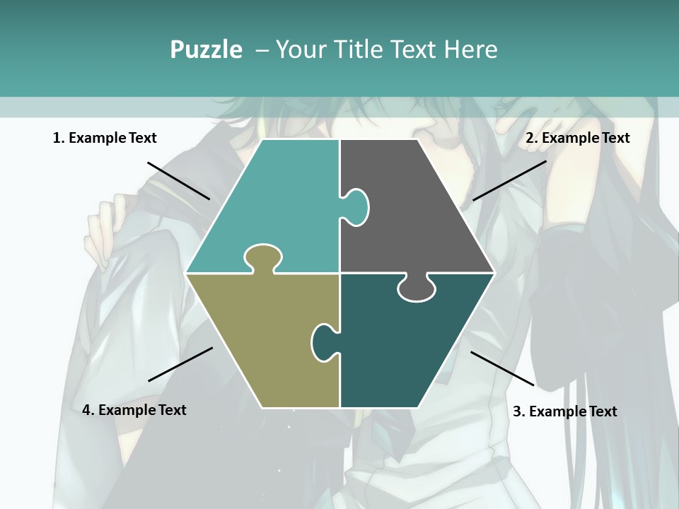 A Couple Of Anime Characters Hugging Each Other PowerPoint Template