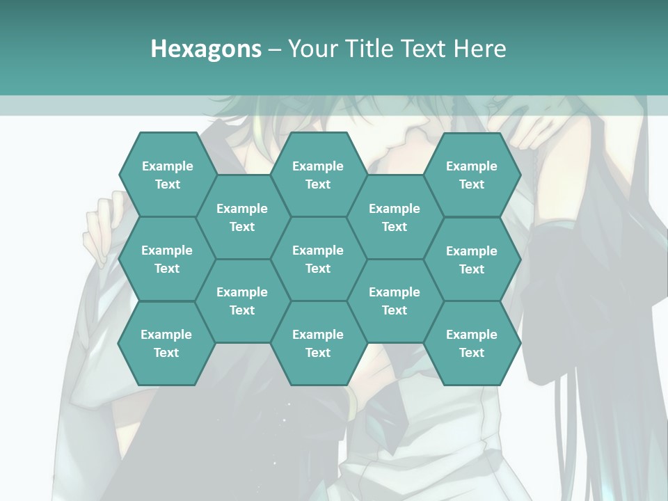 A Couple Of Anime Characters Hugging Each Other PowerPoint Template