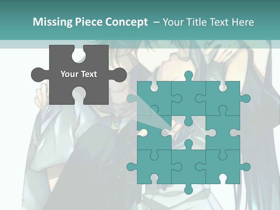 A Couple Of Anime Characters Hugging Each Other PowerPoint Template