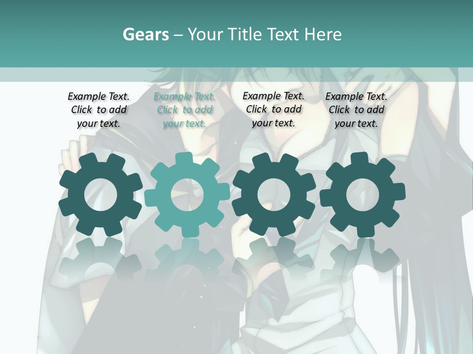 A Couple Of Anime Characters Hugging Each Other PowerPoint Template