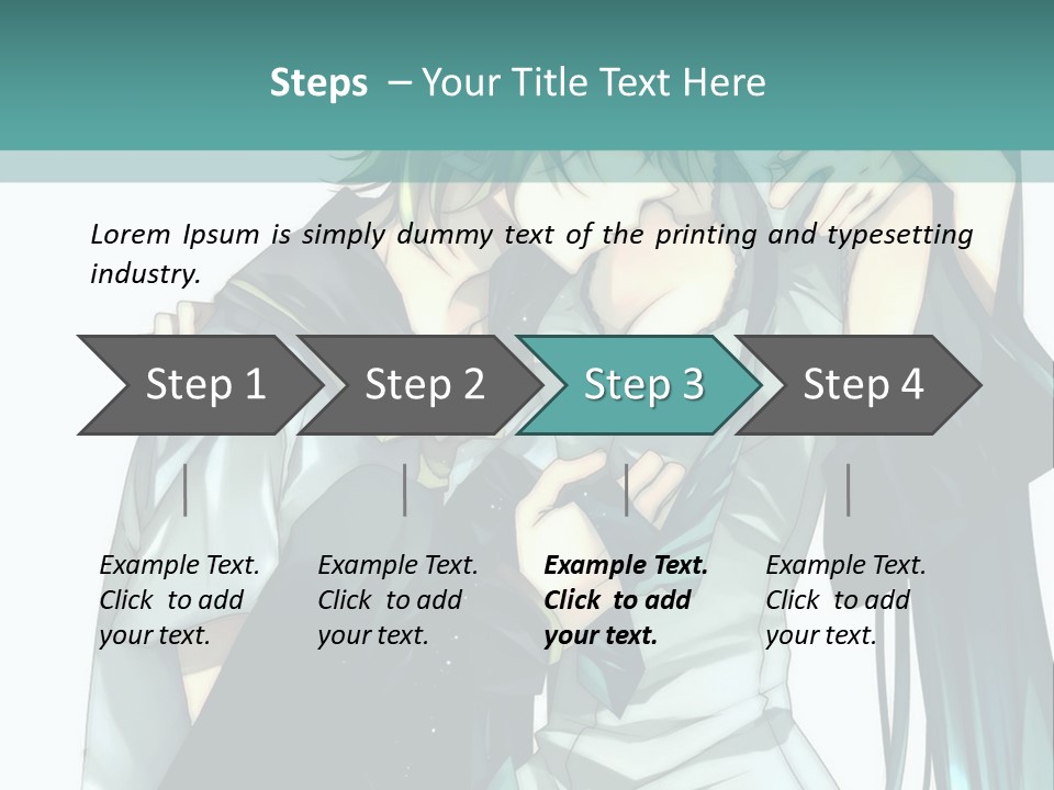 A Couple Of Anime Characters Hugging Each Other PowerPoint Template