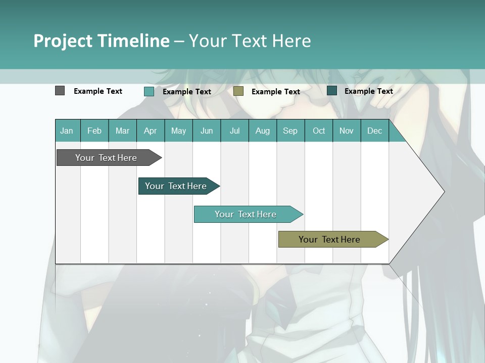 A Couple Of Anime Characters Hugging Each Other PowerPoint Template