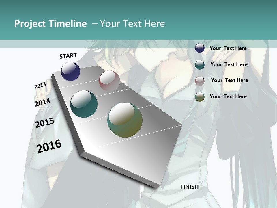 A Couple Of Anime Characters Hugging Each Other PowerPoint Template