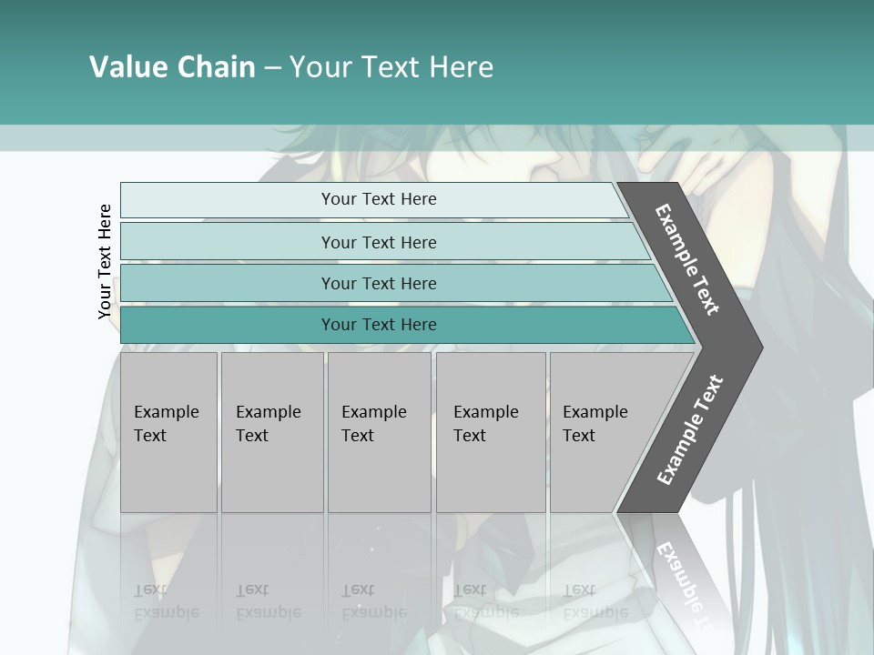 A Couple Of Anime Characters Hugging Each Other PowerPoint Template